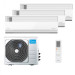 Мультисплит система на 3 комнаты Midea MMCA1BU-09HRFN8 x 3 / M3OA-27HFN8-Q1