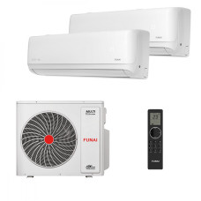 Мультисплит система на 2 комнаты Funai RAM-I-DA25HP.W01/S x 2 / RAM-I-2KG40HP.01/U