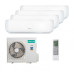 Мультисплит система на 4 комнаты Hisense AMS-09UW4RVETG00 x 4 / AMW4-27U4RJC