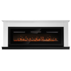 Каминокомплект: Очаг Electrolux Infinity EFP/P-1600ULS N, портал Canto Long белый, черный