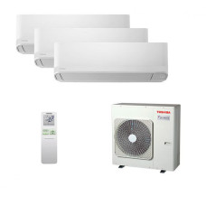 Мультисплит система на 3 комнаты Toshiba RAS-B10CKVG-EE x 3 / RAS-3M26G3AVG-E