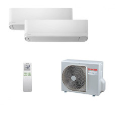Мультисплит система на 2 комнаты Toshiba RAS-B07CKVG-EE x 2 / RAS-2M14G3AVG-E