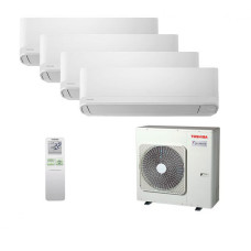 Мультисплит система на 4 комнаты Toshiba RAS-B10CKVG-EE x 4 / RAS-4M27G3AVG-E
