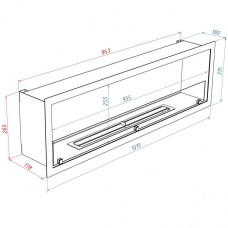 Каминокомплект:Биокамин Firelight BFP/P-1015 XS+набор керамических дров сосна