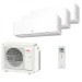 Мультисплит система на 3 комнаты Fujitsu ASYG07KMCC x 3 / AOYG18KBTA3