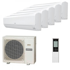 Мультисплит система на 5 комнат Hitachi RAK-18RPE x 3 + RAK-25RPE + RAK-35RPE / RAM-110NP5E