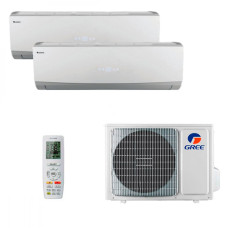 Мультисплит система на 2 комнаты Gree GWH09QCXB-K6DNC2F/I x 2 / GWHD(14)NK6OO (LC)(LH)