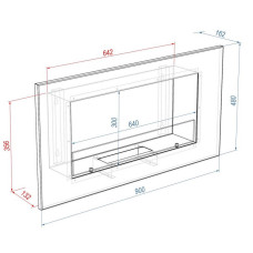 Каминокомплект:Биокамин Firelight BFP/W-90+Набор керамических камней М, белые