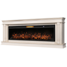 Каминокомплект: Очаг Royal Thermo Aurora RTFP/P-AR60LS, портал Olympia 60 сл. кость с зол. патиной