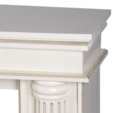 Каминокомплект: Очаг Royal Thermo Aurora RTFP/P-AR60LS, портал Olympia 60 сл. кость с зол. патиной